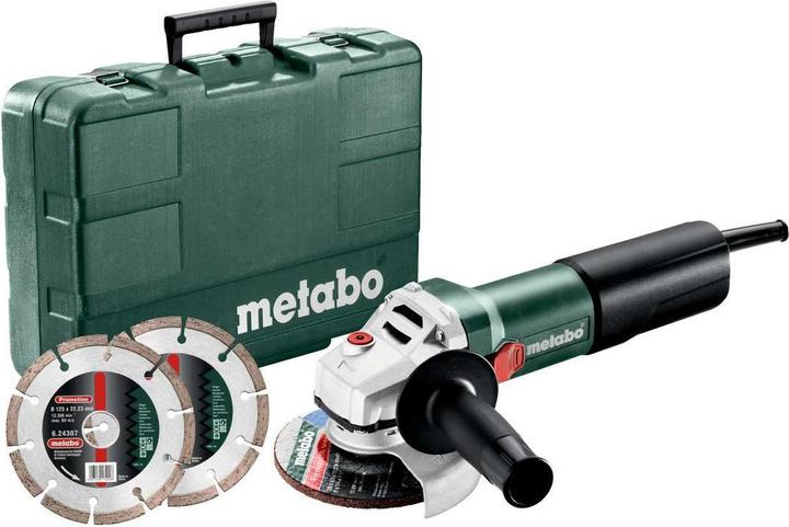 Metabo .SZLIFIERKA KĄT.125 /WEQ 1400-125 +2 TARCZE DIAMENTOWE WALIZKA (125 mm)