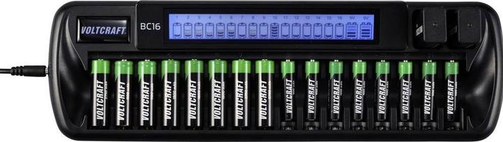 Image du produit Voltcraft Chargeur de piles rondes BC16 (1 pcs, 9V Block, AAA, AA, Batterie)