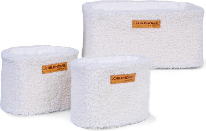 Actual product image Childhome Storage basket set of 3 with hooks for hanging