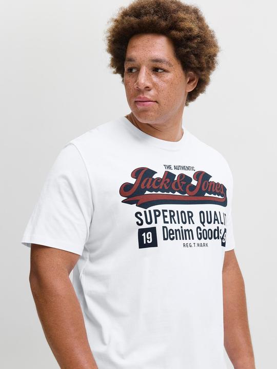 Actual product image Jack & Jones Jjelogo Tee Ss Oneck 2 Col Aw25 Noos Pls (4XL)