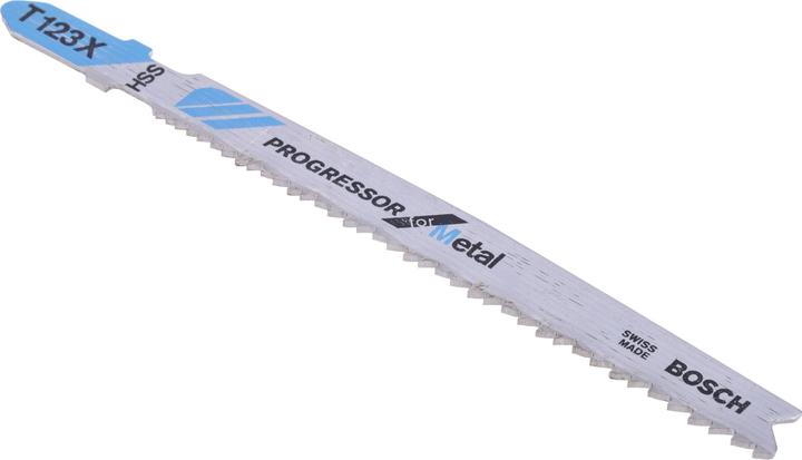 Actual product image Bosch Professional Zubehör PRO Metal thick and thin T123XF jigsaw blade, 100 mm, 5 pcs.