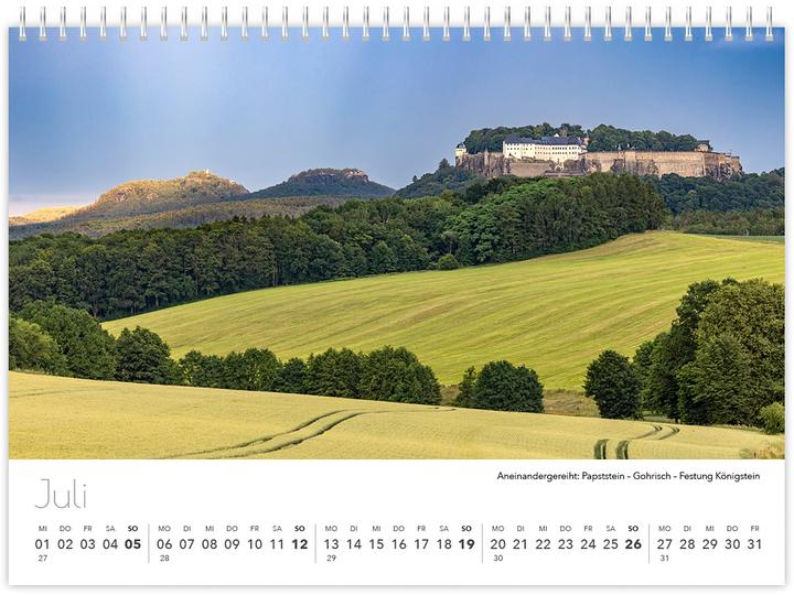 Produktbild Kalender Schsische Schweiz kompakt 2026 (21 x 15 cm, Deutsch)