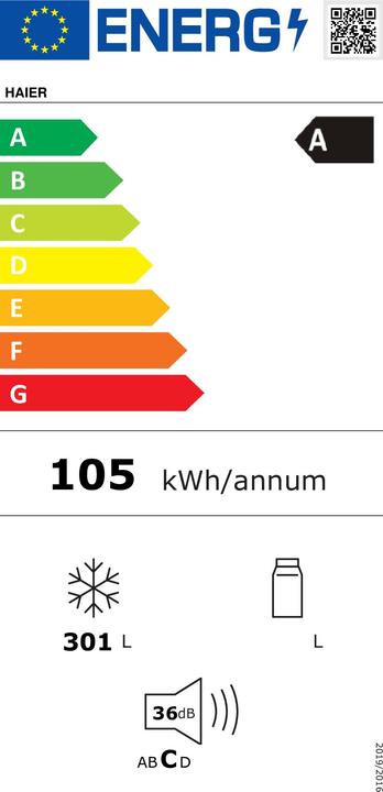 Etichetta energetica Haier H4F306WAH1 (Struttura autonoma, 301 l)