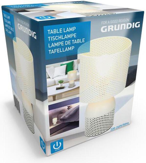 Image du produit Grundig Lampe de table abat-jour perforé blanc (220 lm, E27)