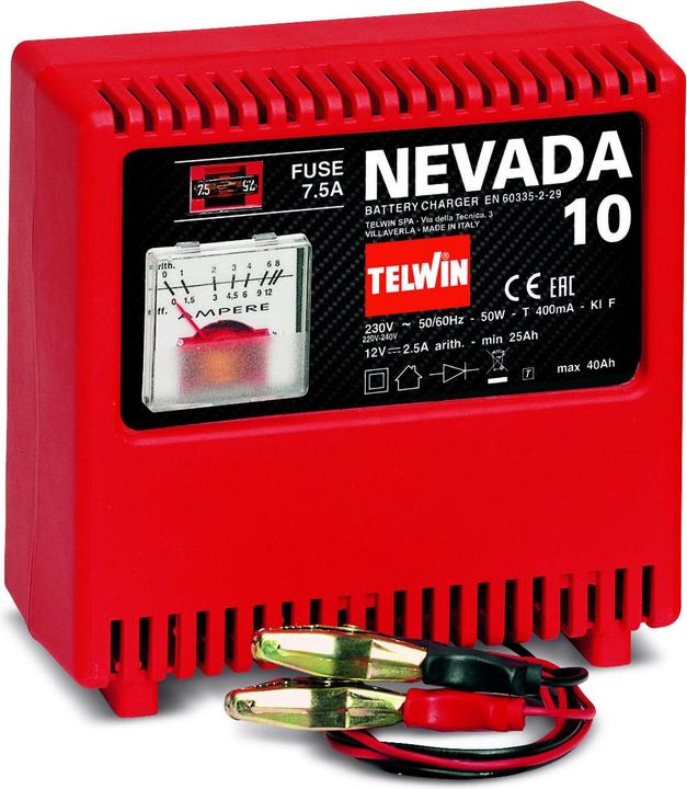 Immagine prodotto Nevada Caricabatterie 10, 12 V, 230 V, 4 A, con amperometro (12V, 2.50 A)