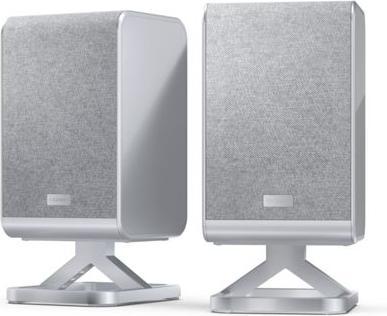 Actual product image Sharp Speakers HT-SPR52021(SL) Q Soundbar 2.0.2 Wireless Rear Surround Speakers, Silver |