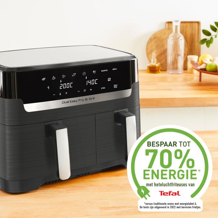 Produktbild Tefal Dual Easy Fry & Grill EY905B - Heteluchtfriteuse - 2700W - 8,3L