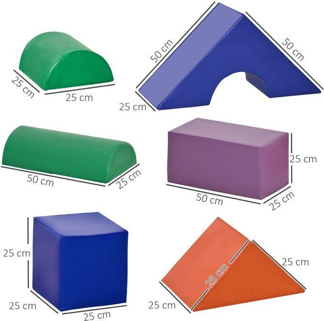 Produktbild Swisshandel24 11-tlg. Softbausteine, Schaumstoffbausteine, Bausteinset zum Toben, Klettern, weiche Riesenbausteine