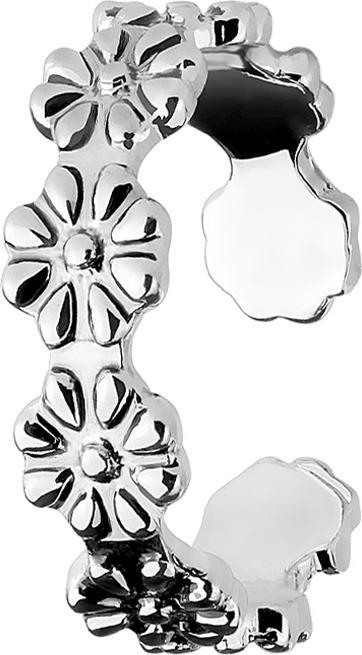 Star Piercing Ring silber mit Blumen (47)