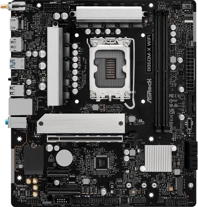 Actual product image AsRock MB Intel 1851 B860M-X WiFi (LGA 1851, Intel B860, mATX)