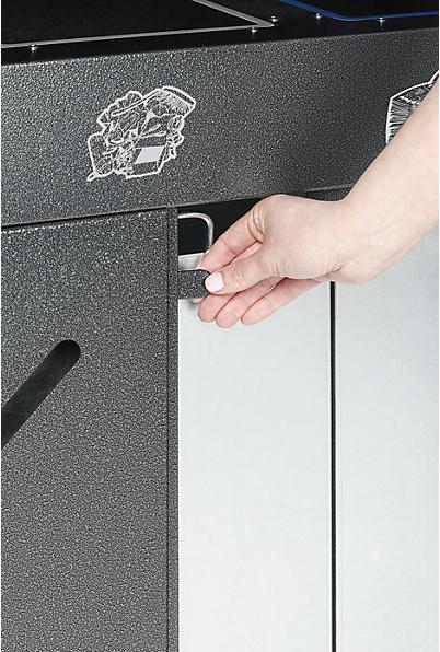 Produktbild VAR Wertstoffsammelstation, 3fach-Einwurf, Volumen 300 l, antiksilber (300 l)