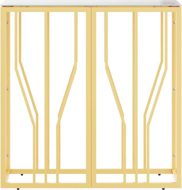 Actual product image VidaXL Konsolentisch Golden 70x30x70 cm Edelstahl und Glas (70 x 30 x 70 cm)