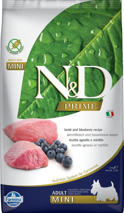 Farmina Canine Adult Mini Lamm & Heidelbeere (2.5kg) (Adult, 2.50 Stk., 2500 g)