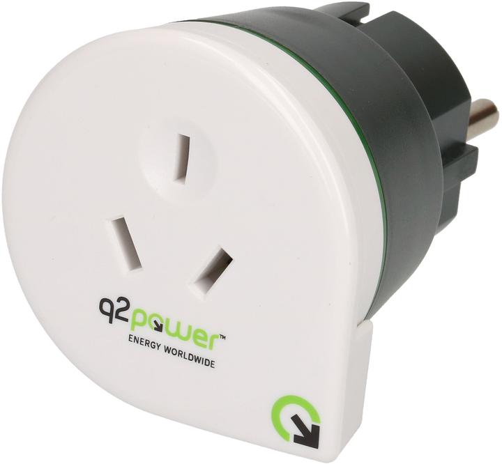 Actual product image Q2 Power Travel Adapter Australia/China to Europe