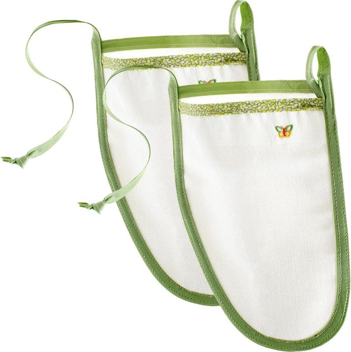 Natura Punto Peelinghandschuh für Gesicht und Körper, weiss, grün