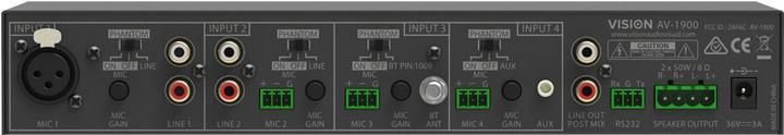 Actual product image Vision 0w Mixer Amplifier - 4 inputs (Passive, 1 pc.)