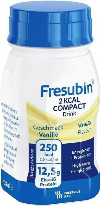 Actual product image Fresubin 2 kcal Drink Compact Vanille, 4x 125 ml (4 Piece, Liquid, 632 g)