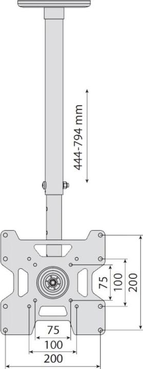 Produktbild Techly Klammer für LCD-Display - Stahl - Schwarz - Bildschirmgrösse: 58.4-94 cm (23"-37" (Diverse)