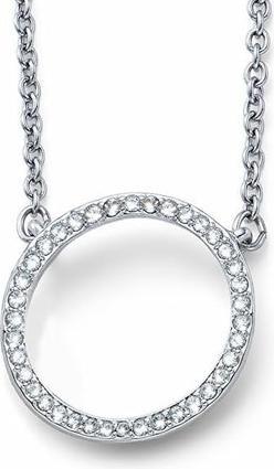 Crystalp Graceful necklace with circle pendant Circle 32146.R