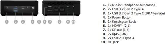 Actual product image MSI Mini pc Barebone cubes Intel (Intel N100)