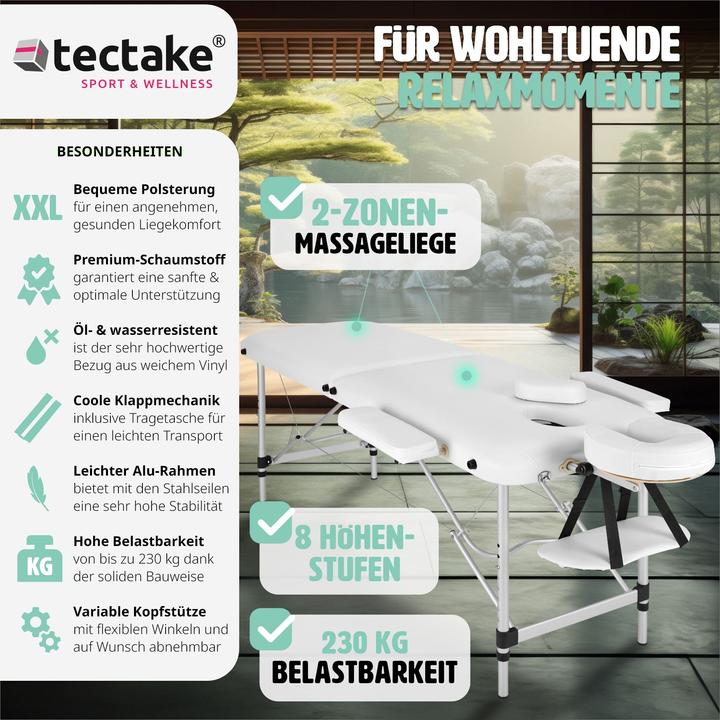 Actual product image tectake 2 zone massage table