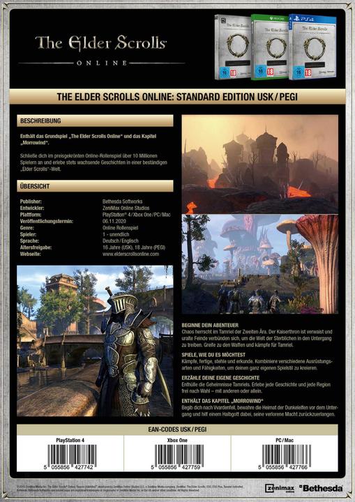 Produktbild Bethesda Elder Scrolls Online (inkl. Morrowind) (PS4)