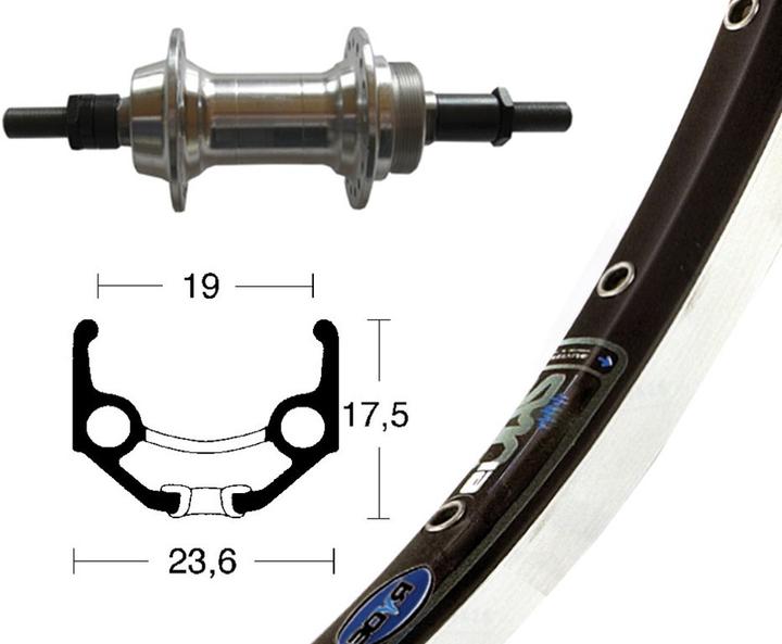 Produktbild Rigida Schr.ZKR Hinterrad Zac 19 6/7-fach 36 Loch 28" (Hinterrad, 28")