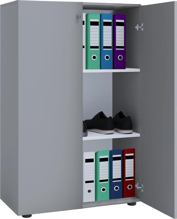 Immagine prodotto VCM Mobile da ufficio in legno Scaffale per file Lona 3 scomparti con ante a battente (70 x 40 x 111 cm)