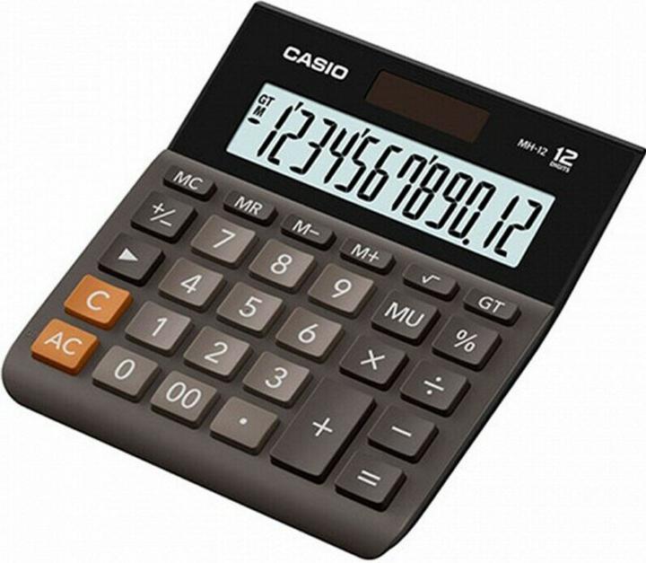 Actual product image Casio Desktop calculator MH-12, 127 x 136.5 x 28.8 mm, black (Batteries, Solar cells)