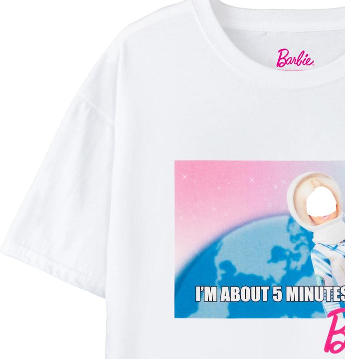 Immagine prodotto Barbie Running Late Maglietta Spazio Donna (L)