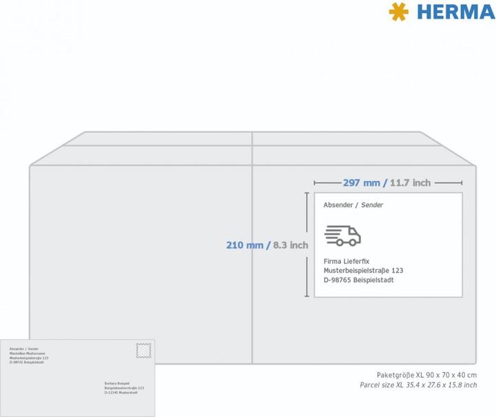 Actual product image HERMA Weatherproof labels A4