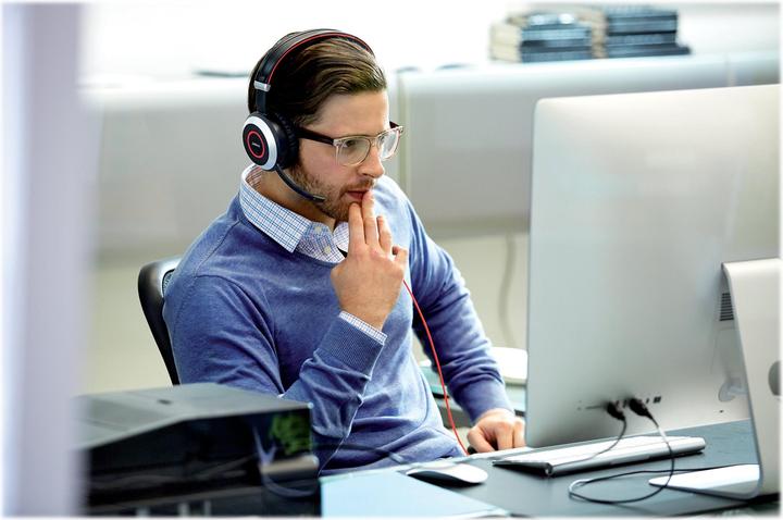 Actual product image Jabra Evolve 80 UC Duo (headset 3.5 mm jack) (Cable)