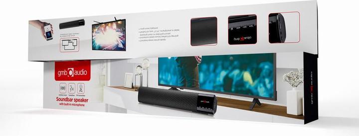Image du produit Gembird SPK-BT-BAR400-01 (4 h, Fonctionnement sur batterie, Alimentation via port USB)
