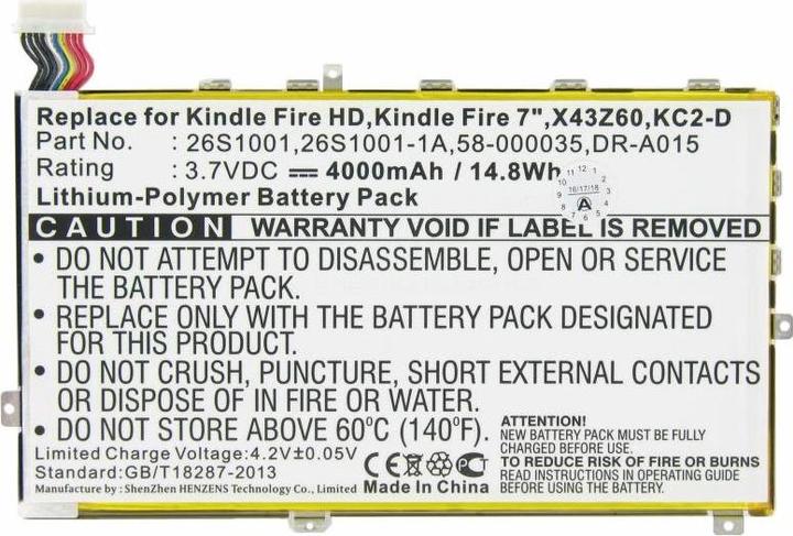 Actual product image Amazon Akku Kindle Fire HD, Akku DR-A015, 58-000035, 26S1001