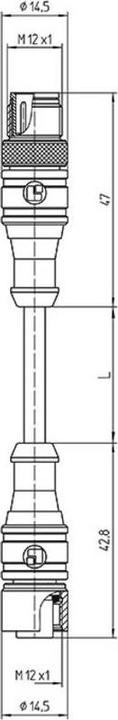 Produktbild Lutronic 1102 Sensor-/Aktor-Anschlussleitung M12 Stecker, gerade 2.00 m Polzahl:
