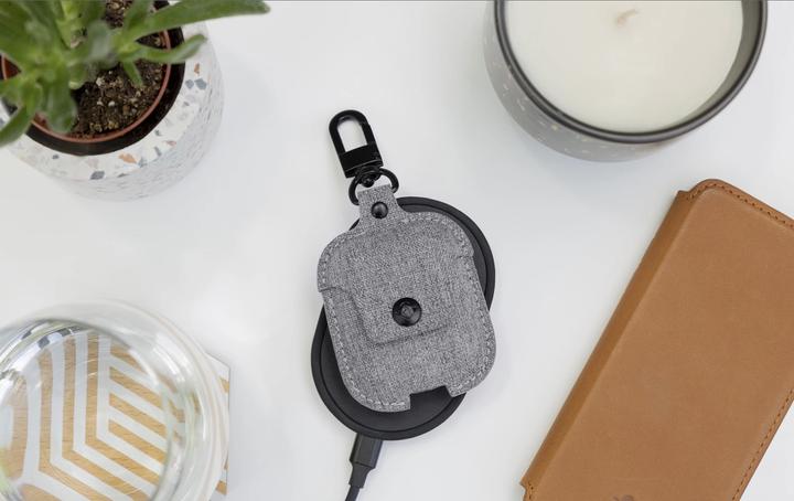 Actual product image TwelveSouth AirSnap Fabric Case for AirPods Fog (Headphone bag)