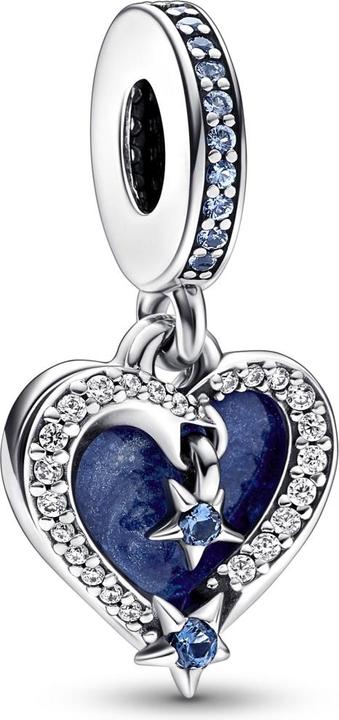 Pandora Celestial Shooting Star Heart Double (Emaille)
