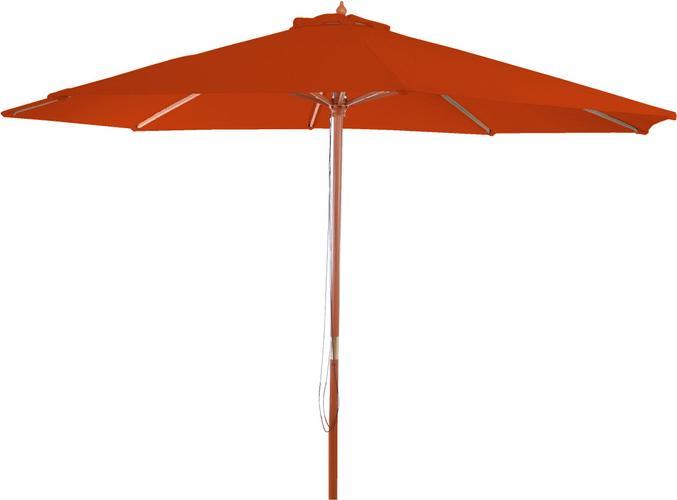 Actual product image Mendler Parasol Florida, Ø 3m polyester/wood - terracotta