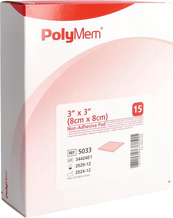 Produktbild PolyMem Non Adhesive Dressing 8x8cm 15 (15 x)