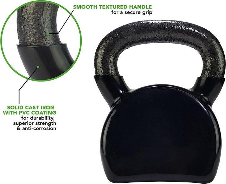 Actual product image Tunturi Vinyl Gusseisen Kettlebell (1 x 16 kg)