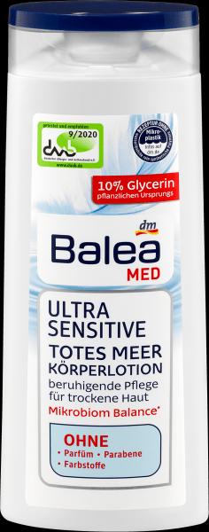 Actual product image dm Balea MED Ultra Sensitive Dead Sea Body Lotion (Body lotion, 300 ml)