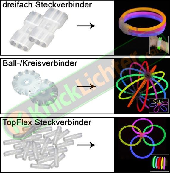 Actual product image Knicklichter 100 glow sticks