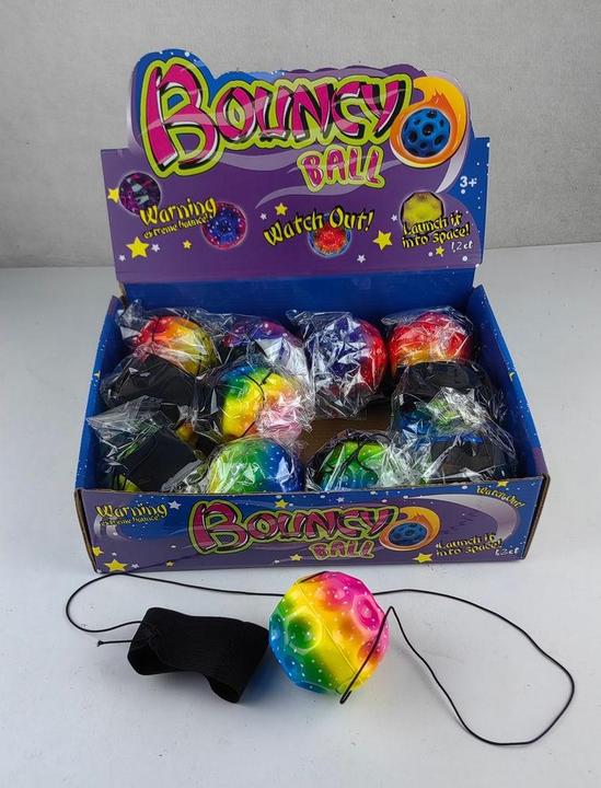 Roost Bungee ball rainbow on a rope assorted