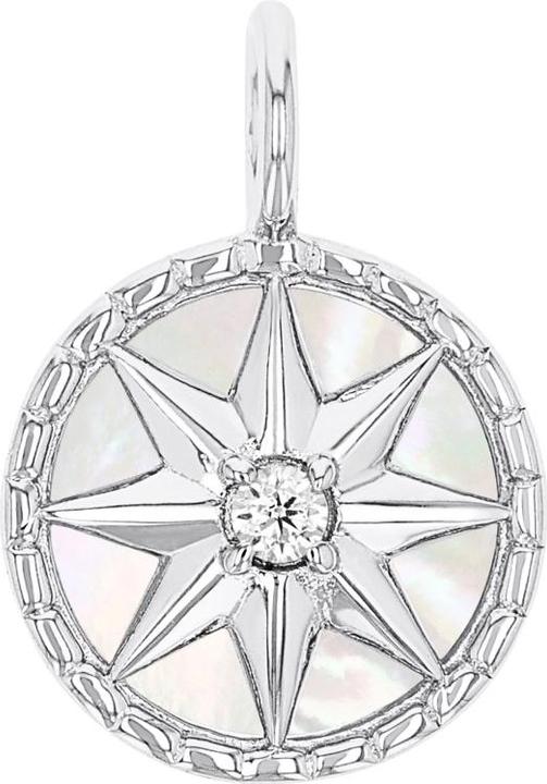Produktbild Amor Anhänger für Damen, 925 Sterling Silber, Zirkonia synth. | Kompass (Silber 925)