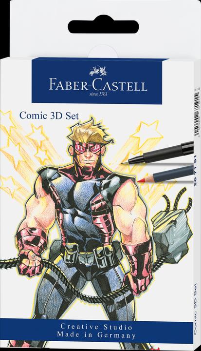 Actual product image Faber-Castell PITT Artist Pen Comic Set 3D (Multicoloured, 11 x)