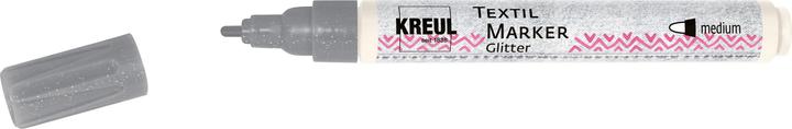 Produktbild Kreul Stoffmalstift, Textilmarker Javana texi mäx Glitter für helle und dunkle Stoffe (Silber, 4 mm)