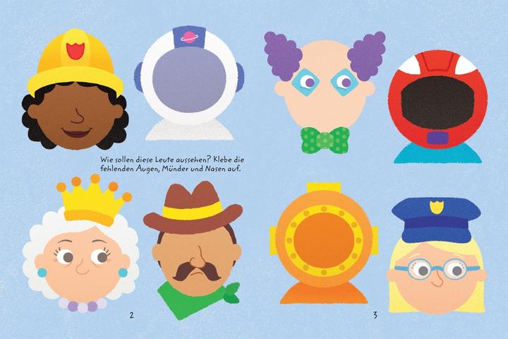 Actual product image Usborne Minis - Sticker creative book: Funny faces