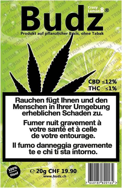 Budz Crazy Lemon 8 Trim Intérieur (20 g, Intérieur)