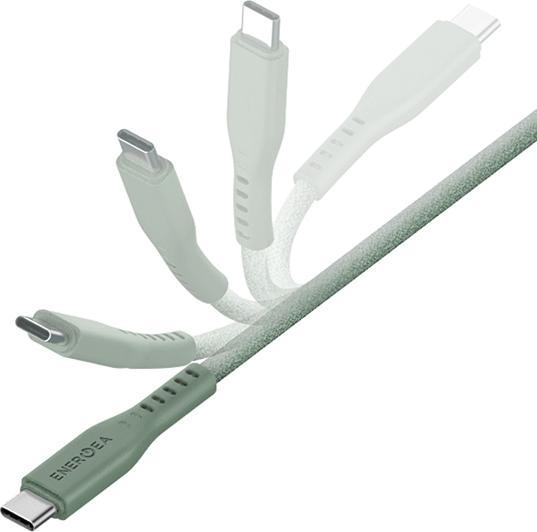 Actual product image Energea cable Flow USB-C - USB-C 1.5m zielony/geen 240W 5A PD Fast Charge (1.50 m, USB 3.2 Gen 2, 240 W)