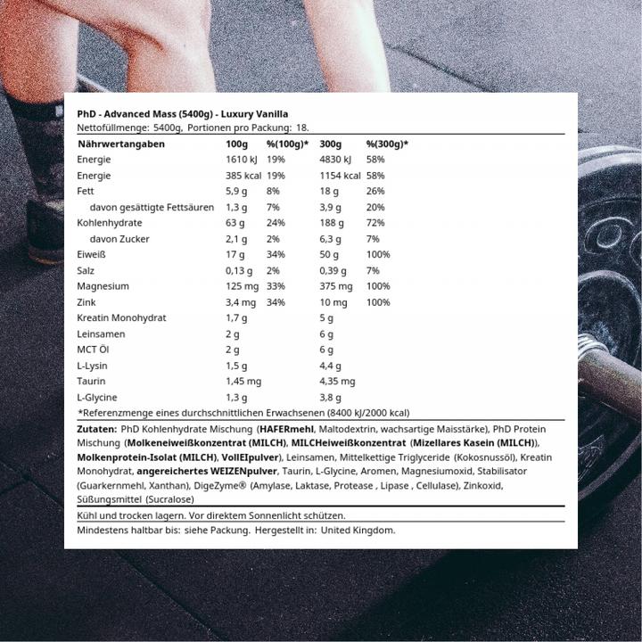 Actual product image PhD Nutrition PhD Advanced Mass (Vanilla, 1 pcs., 5400 g)